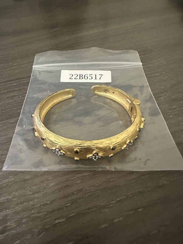 Brushed Gold Hematite Cuff                    