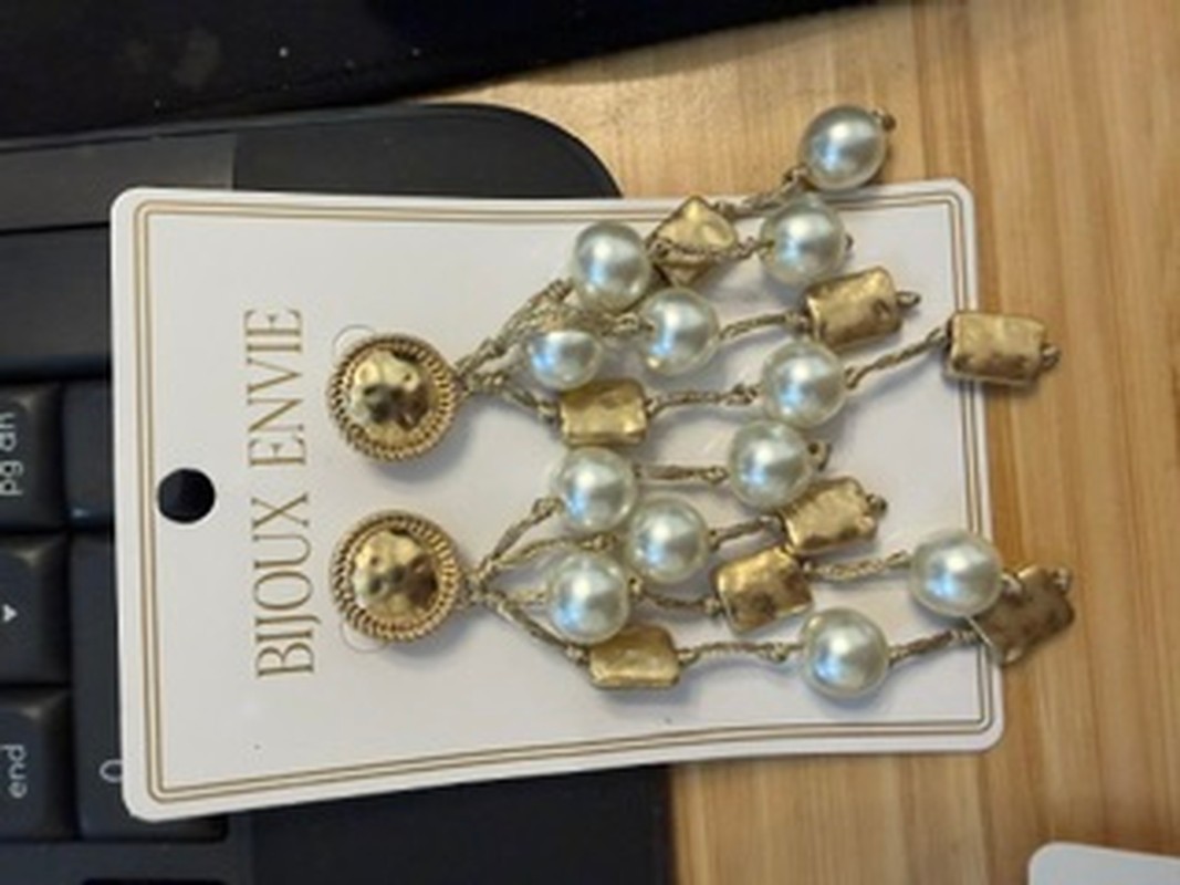 Beaded Pearl Earrings