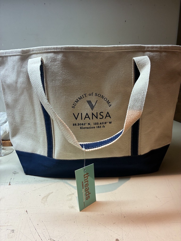 VIA Canvas Tote Zipper