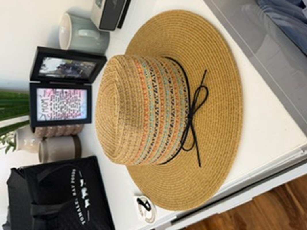 Multicolor Woven Straw Sun Hat